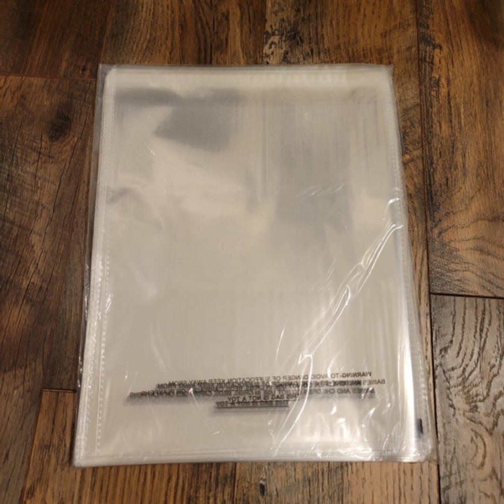 25 11x15 SUFFICATION WARNING CLEAR POLYMAILER BAGS - Picture 3 of 4